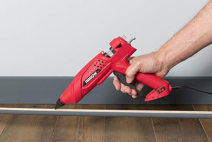 Arrow Fastener 300-Watt Heavy Duty Professional Electric Hot Melt Glue Gun for Crafts, Construction, and Wood, Clear | For Crafts, Construction & Wood, Removable Base Stand, Comfortable Grip, Insulated Safety Nozzle, Adjustable Flow Control