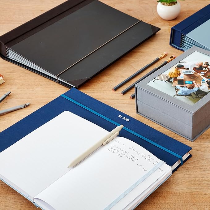 The Folio® Important Document Organizer by Savor | Binder with Guided Labels, Acid-Free File Folder Organizer with 10 Pockets, Document Holder for Home Records, Legal and Medical Papers (Black)