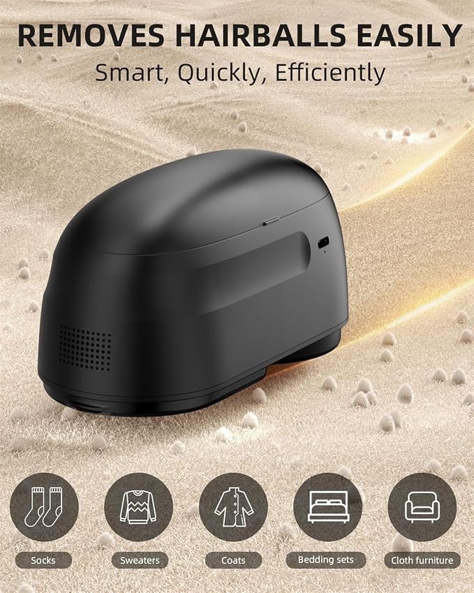 Fabric Shaver Lint Remover and Lint Brush Rechargeable, 2600mAh Portable Sweater Defuzzer Lint Shaver, 2-Speed Adjustment, Removes Lint, Pill, & Fuzz (Color : Black)