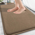 OLANLY Thick Memory Foam Bathroom Rugs 30x20, Soft Absorbent Bath Mat, Tan | Quick Dry Bath Mat Rugs, Non-Slip Mats, Machine Washable Carpet for Bathroom Floor, Tub and Shower, Home Decor Accessories