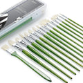 ARTIFY 15-Piece Professional Oil Paint Brush Set - Natural Hog Bristle, No-Shedding, Handcrafted by Masters for Oil/Acrylic/Gouache/Watercolor Painting (Includes Carrying Case)