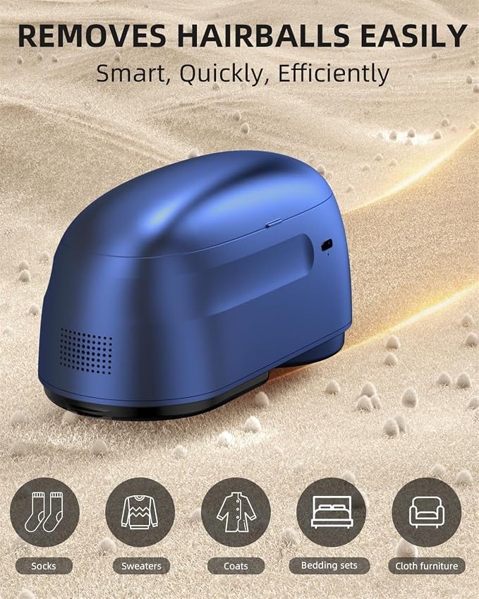 Fabric Shaver Lint Remover and Lint Brush Rechargeable, 2600mAh Portable Sweater Defuzzer Lint Shaver, 2-Speed Adjustment, Removes Lint, Pill, & Fuzz (Color : Blue)