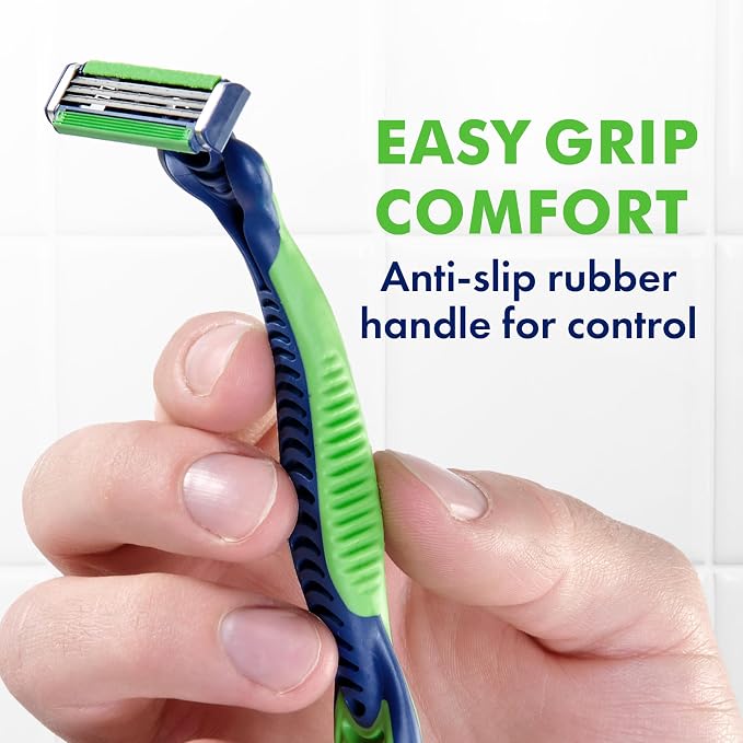 Gillette Sensor3 Sensitive Disposable Razors for Men, Enhanced Lubrastrip Glides Easily Over Your Skin, 8 Count (Pack of 2)