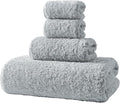 REDKISS Ultra-Plush Bath Towel Set - 900GSM Premium Thick Cotton for Bathroom & Spa, Super Absorbent Quick-Dry Bath Sheets with No Shedding (4-Piece Set for Adults, Luxury Hotel & Home Use)-Blue Lime