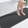 OLANLY Bathroom Runner Rugs 70x24, Soft Absorbent Chenille Bath Rugs, Rubber Backing Quick Dry, Machine Washable Long Bath Mats for Bathroom Floor, Tub and Shower, Home Decor Accessories, Dark Grey