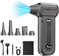 Rosewill Electric Air Duster - 130,000 RPM Super Power Cordless Compressed with Turbo Mode, 4-Gear Adjustable Mini Blower with Fast Charging, Inflation and Suction, Dust Blower for Computer, Keyboard