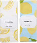 GEOMETRY Tea Towels – Spring & Summer Collection – Quick-Dry, Ultra-Absorbent, Reusable Microfiber Kitchen Towels for Drying & Cleaning - Main Squeeze - 2 Pack
