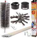 Dryer Vent Duct Cleaning Kit - Gardus RLE202 LintEater Rotary Dryer Vent Cleaner Kit, Removes Lint, Dryer Vent Cleaning System Extends Up to 12’ with 4 Flexible 3' Rods, Air Duct Cleaning Tools