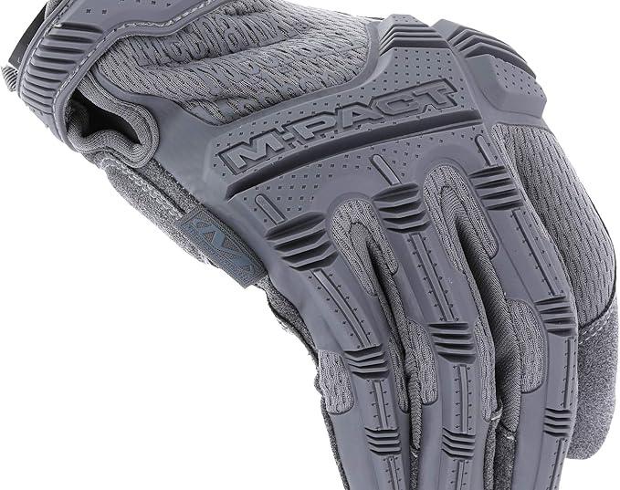 Mechanix Wear: M-Pact Tactical Gloves with Secure Fit, Touchscreen Capable Safety Gloves for Men, Work Gloves with Impact Protection and Vibration Absorption (Grey, XX-Large)