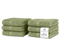 Villa Celestia Cotton Washcloths Set of 6, 12x12 Inch, 100% Ring-Spun Combed Cotton, Soft Absorbent Quick-Dry Wash Cloths for Face and Body, Oeko-TEX Certified, Hotel & Spa Quality, Sage