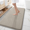 OLANLY Memory Foam Bathroom Runner Rugs 47x20, Long Bath Mats, Warm Taupe | Soft Quick Dry Bath Mats, Non-Slip, Absorbent Machine Washable Mat for Bathroom Floor, Tub and Shower, Home Decor Accessories