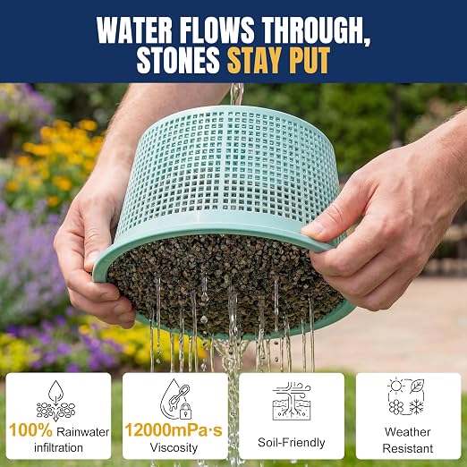 Teexpert Rock Glue for Landscaping: 30 OZ Gravel Glue for Pea Gravel, Stones– Strong Hold, Rainproof Landscape Adhesive for Outdoor Garden, Yard, Patio, Walkway & Driveway