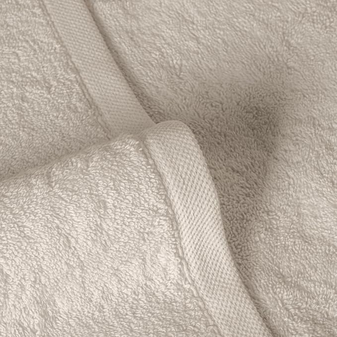 SALBAKOS 6-Piece 100% Turkish Cotton Hand Towels, 16x30 inch, Ivory | Large Size Thick Super Soft Highly Absorbent, Versatile Hair Face & Hand Drying Towel, Premium Hotel Quality Made in Turkey
