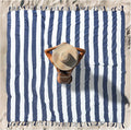 Vikumond Turkish Beach Towel Blanket Oversized 88x82 Inch Quick Dry Blue | Lightweight Compact Portable Sand Free Absorbent Boho Woven Throw for Pool Swimming Picnic Camping Cruise Outdoor Essentials