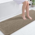 OLANLY Bathroom Runner Rugs 59x20, Soft Absorbent Chenille Bath Rugs, Rubber Backing Quick Dry, Machine Washable Long Bath Mats for Bathroom Floor, Tub and Shower, Home Decor Accessories, Warm Taupe