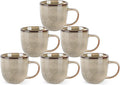 AmorArc 12oz Coffee Mugs, Ceramic Coffee Mugs set of 6 for Man, Woman, Dad, Mom, Modern Coffee Mugs with handle for Latte/Cappuccino/Milk/Cocoa. Dishwasher&Microwave Safe