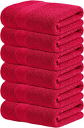 Infinitee Xclusives 100% Cotton Hand Towels for Bathroom - Set of 6 | Ultra Soft, Absorbent & Quick-Drying |16x28 inches| Luxury Hand Towel Set |600 GSM| Gym, Shower, Spa & Hotel Use