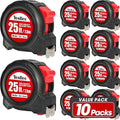 Tape Measure 25 ft, 10 Pack Bulk Easy Read Measurement Tape, Self-Locking Measuring Tape Retractable 25 FT by 1 in