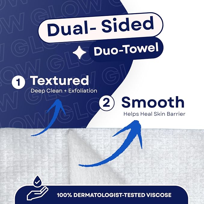 Disposable Face Towels for Sensitive Skin, Biodegradable Ultra Soft Facial Dry Wipes, Multi-purpose for Skin Care, Dye-Free, Paraben-Free, Lint-Free, Makeup Remover Clean Towel