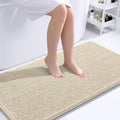 OLANLY Bathroom Runner Rugs 44x24, Extra Soft Absorbent Chenille Bath Rugs, Rubber Backing Quick Dry, Machine Washable Long Bath Mats for Bathroom Floor, Tub and Shower, Home Decor Accessories, Sand