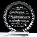 Qianwei Gifts for Husband Boyfriend Unique - Crystal Keepsake Birthday Gift for Men Wedding Anniversary Romantic I Love You Present for Him - Vanlentines Day to My Man