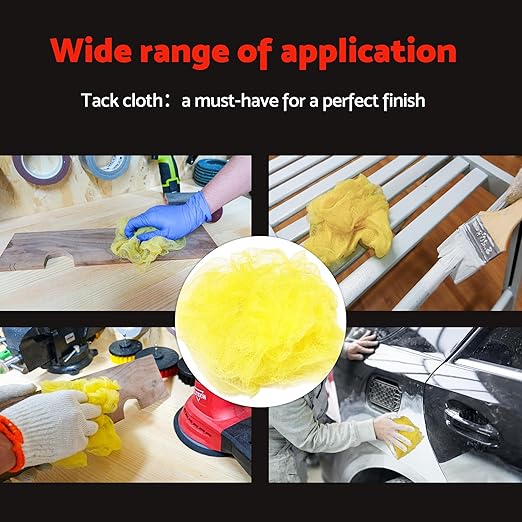 S&F STEAD & FAST Painters Tack Cloth for Woodworking, Painting, Sticky, Anti-Static Tack Rags for Automotive, Sanding, Cleaning, Dusting, Staining, Wax and Silicone Free, 18 x 36 Inches Dust Cloths