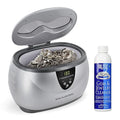 Magnasonic Ultrasonic Cleaner, 20oz Stainless Steel Tank, Digital Timer, 5 Cleaning Modes, w/ 8oz Gem & Jewelry Cleaner Concentrate Solution for All Jewelry, Eyeglasses, Watches, Dentures, Retainers