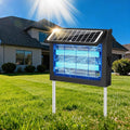 OnBeam Solar Bug Zapper Outdoor with Dual Solar Panel, 4500V Mosquito Zapper Waterproof Rechargeable Electric Fly Zapper, Cordless Fly Trap Mosquito Killer for Backyard, Patio, Garden, RV Camping
