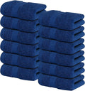 Infinitee Xclusives 100% Cotton Luxury Wash Cloths for Showering - 12 Pack | Washcloths [13x13] - Soft and Absorbent Face Towels for Bathroom Wash Clothes - Gym, Spa & Hotel Use