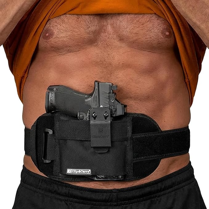 Clip & Carry STRAPT-TAC Belly Band Holster, Use with Any IWB Kydex Gun Holster for Concealed Carry (kydex Holster not Included)