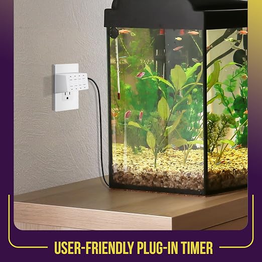 ENERLITES 8-Hour Indoor Countdown Plug-in Timer, UL Listed Timer for Electrical Outlets, 15-30 Min 1-2-4-8 Hour, for Fans or Lights, 1/4 HP, HET03-W, White
