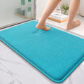 OLANLY Thick Memory Foam Bathroom Rugs 36x24, Absorbent Bath Mat, Aqua Sky | Soft Quick Dry Bath Rugs Mats, Non-Slip, Machine Washable Carpet for Bathroom Floor, Tub and Shower, Home Decor Accessories