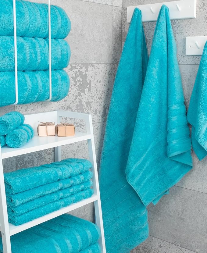 American Soft Linen 100% Cotton Luxury Turkish Towels, 4 PC Bath Towel Set | Soft Absorbent Quick Dry OEKO Tex Standard 100 Certificated Durable Machine Washable Breathable Premium Hotel Quality