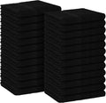 Avalon Towels Salon Towel - Black Hand Towels Bulk Pack of 24 - 100% Cotton Absorbent Spa, Facial & Gym Towel for Working Out - 16x27 Inches (Not Bleach Proof)