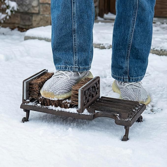 Boot Scraper Outdoor Shoe Brush with Flaps,Cleaning Heavy-Duty Shoe Cleaner and Boot Scrubber for Mud,Dirt, Snow,Durable Weather-Resistant Outdoor Shoe Cleaning Tool