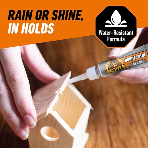 Gorilla Clear Glue, Four 3 Gram Tubes (Pack of 1) - Crystal Clear, All Purpose, and Water Resistant