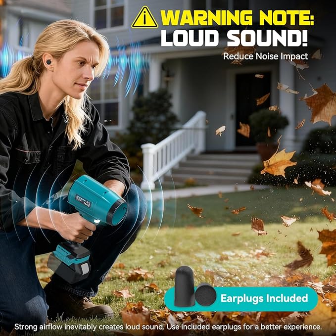 DIYtoolifz Cordless Leaf Blower Compatible with Makita 18V (Tool Only), 800,000RPM Brushless Motor, Adjustable Speed, Lightweight Portable Electric Blower for Car, Patio, Garden (Without Battery)