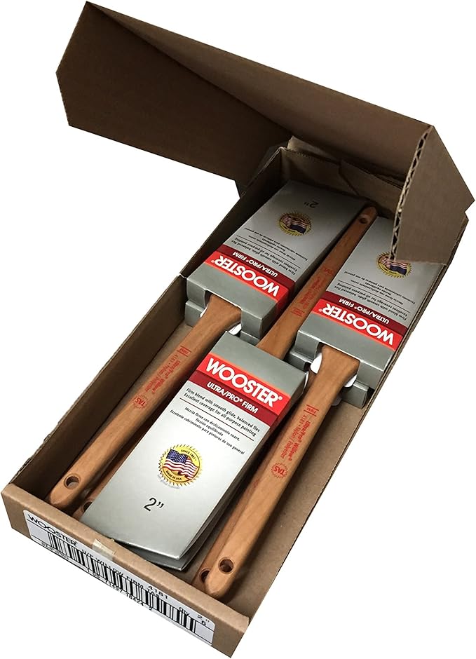 Wooster Brush 4181-2 Inch Ultra/Pro Firm Willow Thin Angle Sash Paintbrush, Pack of 6