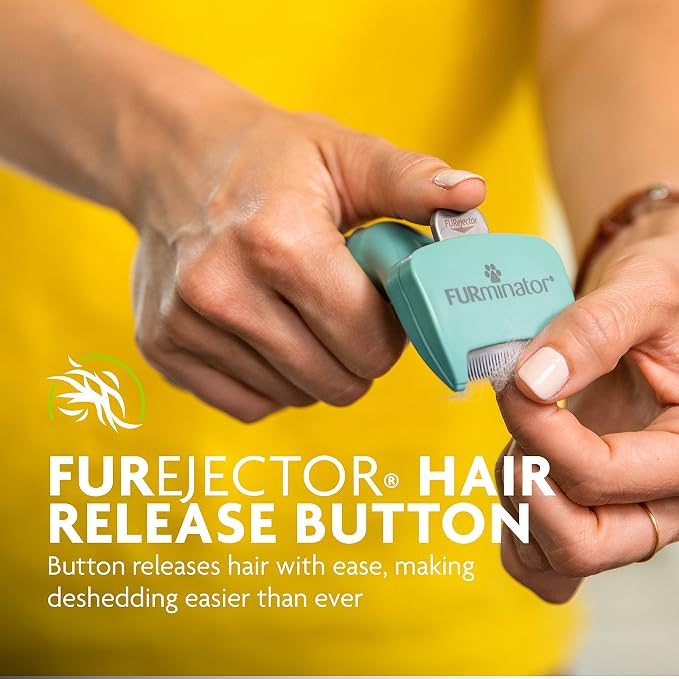 FURminator® deShedding Tool For Small Cats, Short Hair, Removes Loose Hair From Shedding