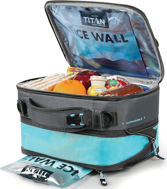 Titan by Artic Zone Deep Freeze Lunch Bag Grey/Blue