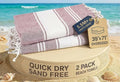 LANE LINEN Turkish Beach Towels, Super Absorbent, Quick Dry - Wistful Mauve | 2 Pack Extra Large Beach Towel - Pre-Washed for Soft Feel - Oversized Sand Free Quick-Dry Pool Towel - 39"x71", Everyday Use