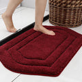 COSY HOMEER Extra Thick Bath Linen Sets Rugs for Bathroom - Anti-Slip Bath Mats Soft Plush Yarn Shaggy 100% Strong Polyester Living Room Bedroom Water Absorbent(Red,24x36 - Inches)