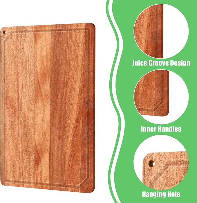 Eaasty 12 Set Extra Large Plain Cutting Board Bulk Heavy Duty Wood Cutting Boards Set with Juice Groove for Mother's Day Kitchen Gifts Wedding Crafts, Pre Oiled(Walnut,14" x 11")