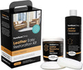 Furniture Clinic Leather Easy Restoration Kit | with Leather Recoloring Balm, Cleaner, Sponge, and Cloth | Leather Repair Kit for Scratched and Faded Furniture (Dark Brown)
