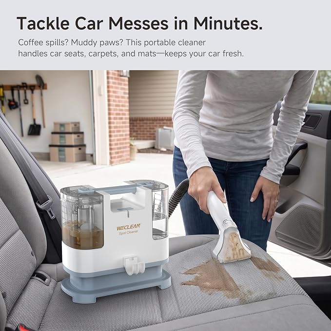 WECLEAN C1 Portable Extractor for Couch and Carpet Cleaner Upholstery Cleaner with Deep Cleaning Solution