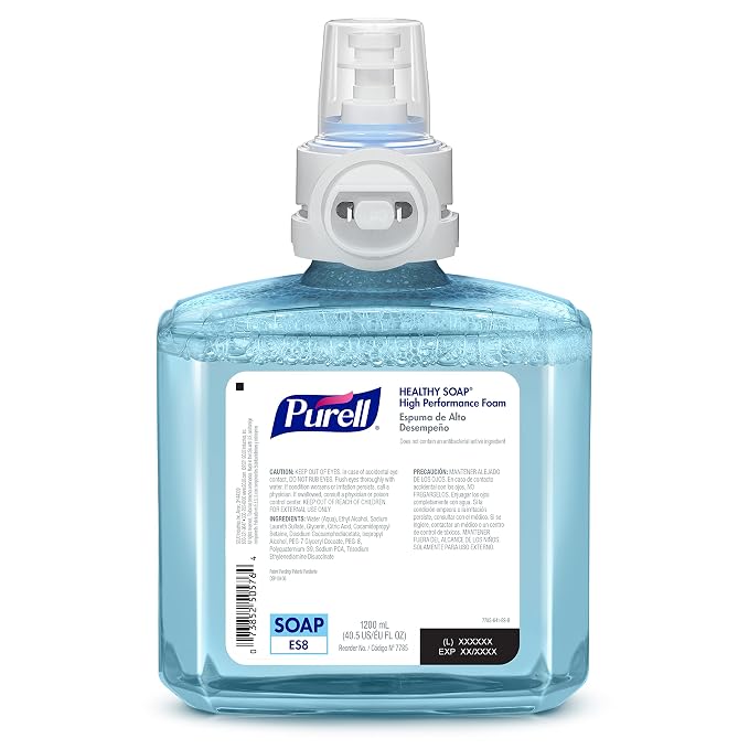 Purell 778502 Healthcare HEALTHY SOAP High Performance Foam ES8 Refill, 1200 mL, 2/CT