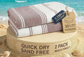 LANE LINEN Beach Towels for Women, Super Absorbent, Durable - Fired Brick | 2 Pack Large Beach Towels Oversized - Pre-Washed, No-Shrink Sand Free - Quick Dry, Lightweight Travel Towel, 39"x71", Soft