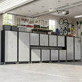 12-Piece Heavy Duty Steel Garage Cabinet System | All-in-One Modular Garage Cabinet Set for Ultimate Workshop Organization | Easy Assembly Garage Storage Cabinets & Tool Bench