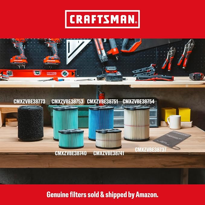 CRAFTSMAN CMXEVBE17250 2.5 Gallon 2.5 Peak HP Wet Dry Shop Vacuum