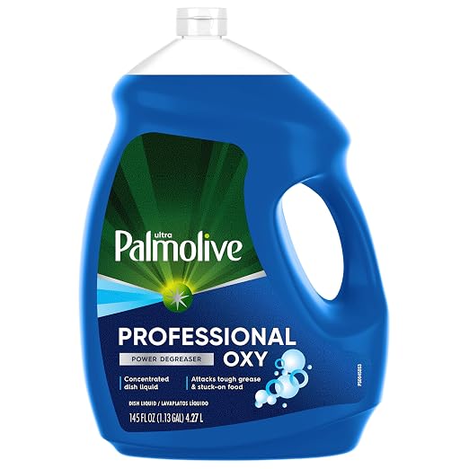 Palmolive Professional Dishwashing Liquid Dish Soap, Oxy Power Degreaser - 145 Fluid Ounce